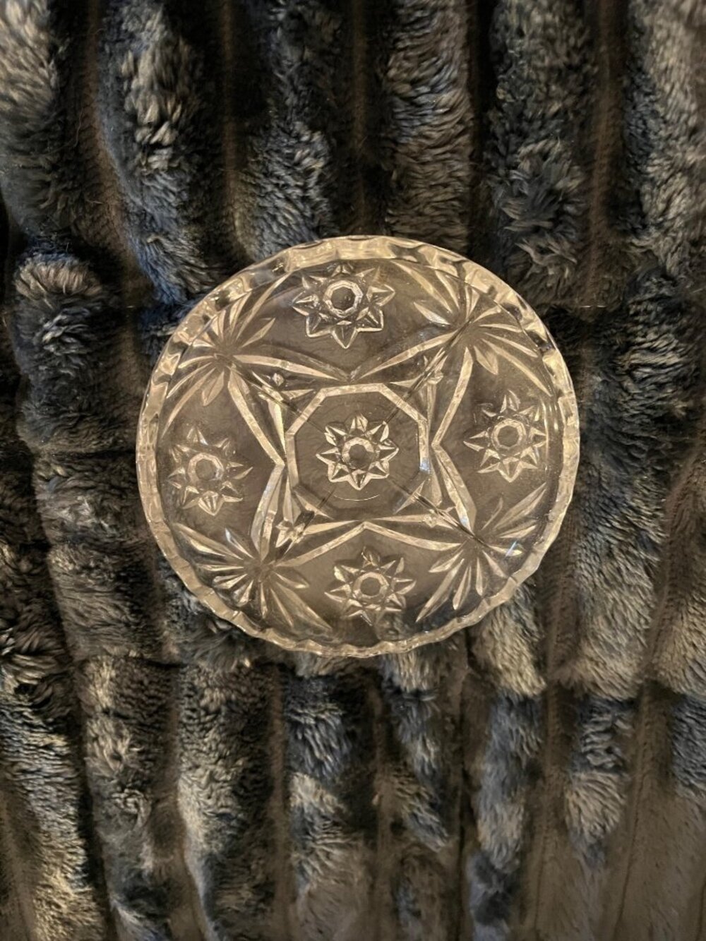 Single Star Cut Glass Coaster A1930